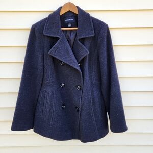 London Fog women's charcoal wool coat